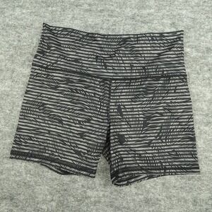 Lululemon Grove Short 2‎ Womens 10 Black Roll Down Stripe Luon